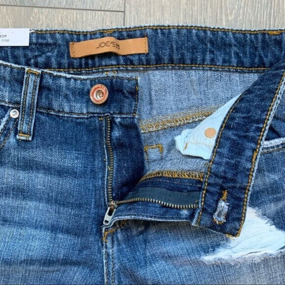 Revolve Joe's Jeans Jeans Straight leg Billie Slim Crop Distressed Denim Size 28 - Picture 5 of 15